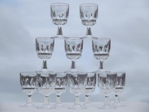 photo of 12 tiny glass goblets, sherry wine or cordial glasses, Lady Victoria? #1