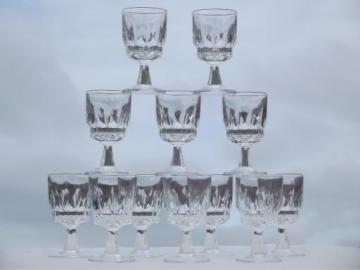 catalog photo of 12 tiny glass goblets, sherry wine or cordial glasses, Lady Victoria?