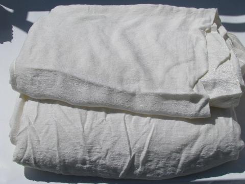 photo of 15 POUNDS vintage fabric sewing material, all white and ivory #2