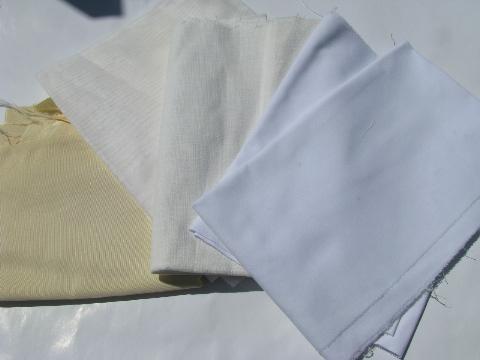 photo of 15 POUNDS vintage fabric sewing material, all white and ivory #4