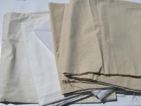 photo of 15 POUNDS vintage fabric sewing material, all white and ivory #6