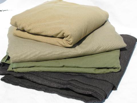 photo of 15 yards khaki, olive green, brown fabric upholstery sewing material #1