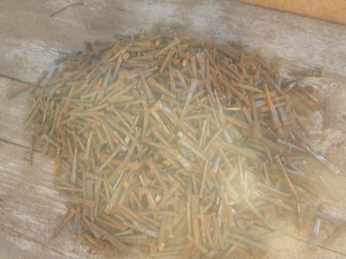 photo of 15LB lot primitive old square cut nails 1.3/1.5'' restoration hardware #1