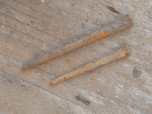 photo of 15LB lot primitive old square cut nails 2.5/3.5'' restoration hardware #2