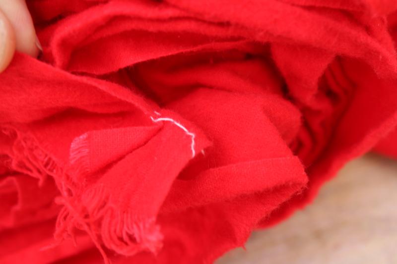 photo of 16 yards bolt of solid red cotton flannel fabric, vintage quilting or sewing material #2