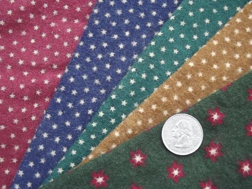 photo of 18 lbs  cotton flannel fabric scraps, primitive country 'rag' quilt fabrics lot #8