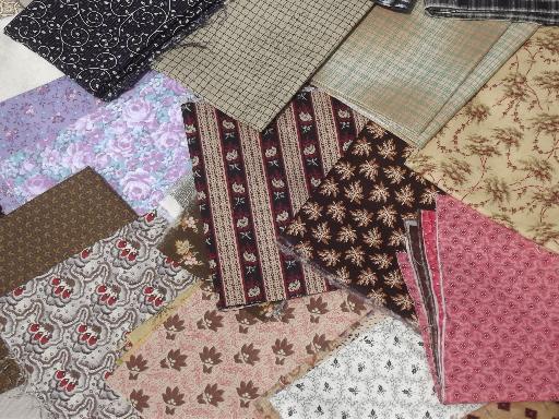 photo of 18 lbs cotton print quilt fabrics, designer quilting prints 200+ fat quarters  #10