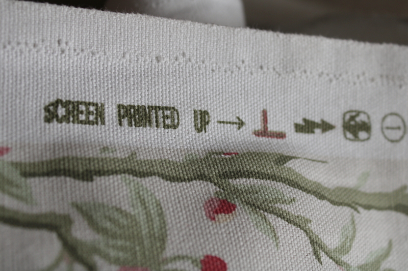 photo of 18 yards heavy cotton decor fabric for curtains upholstery 80s vintage pink floral stripe, romantic cottagecore aesthetic #2