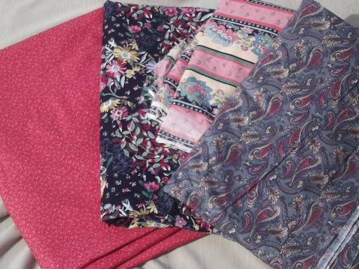 photo of 18 yds print cotton quilt fabric, floral prints quilting fabric lot  #1