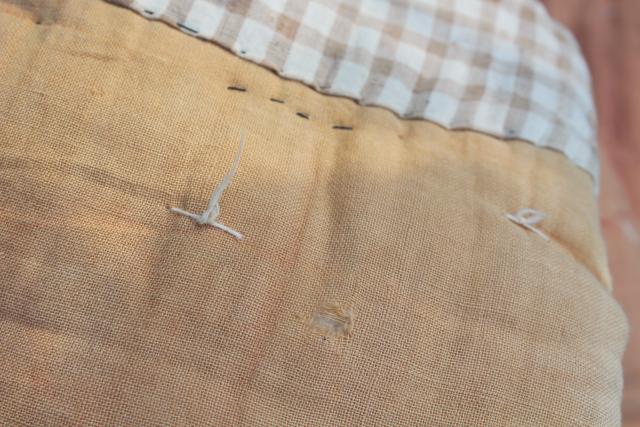 photo of 1800s vintage primitive antique tied quilts home dyed cotton & civil war era calico print #2