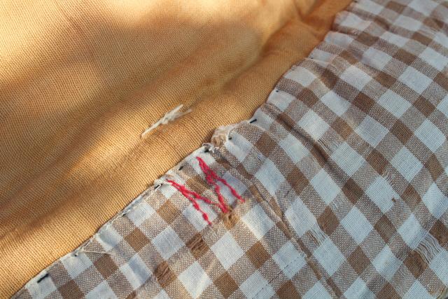 photo of 1800s vintage primitive antique tied quilts home dyed cotton & civil war era calico print #27