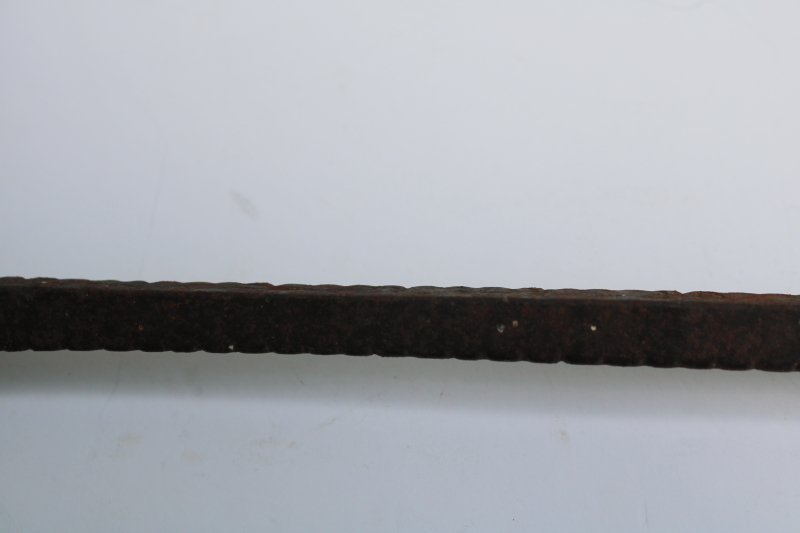 photo of 1800s vintage primitive farm tool, antique steelyard balance scale w/ forged iron hooks  #9