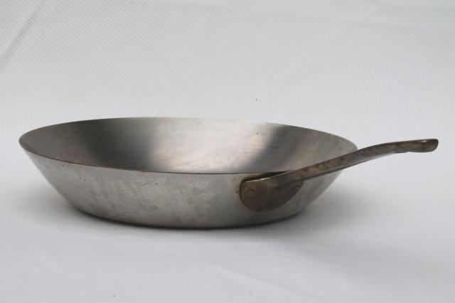 photo of 1801 Paul Revere ware saute pan, brass handle stainless steel cookware #1