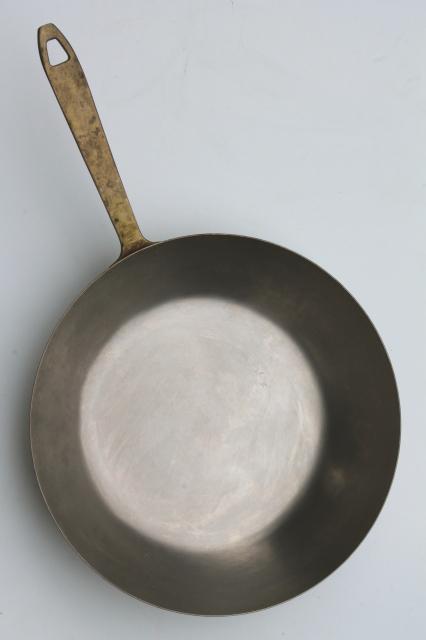 photo of 1801 Paul Revere ware saute pan, brass handle stainless steel cookware #2