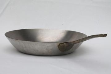 catalog photo of 1801 Paul Revere ware saute pan, brass handle stainless steel cookware