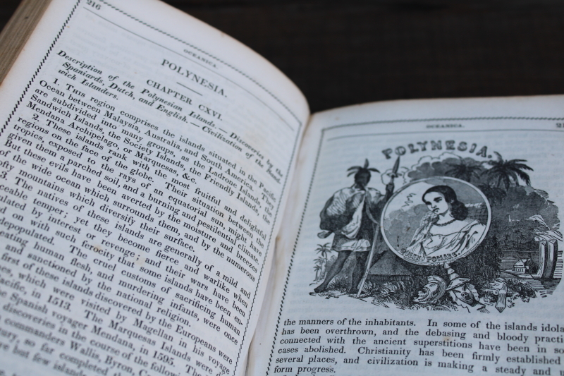 photo of 1848 book Modern History, antique 19th century textbook w/ beautiful old paper, font, engravings  #5