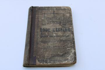 catalog photo of 1850s antique book business bookkeeping ledger accounting course study textbook