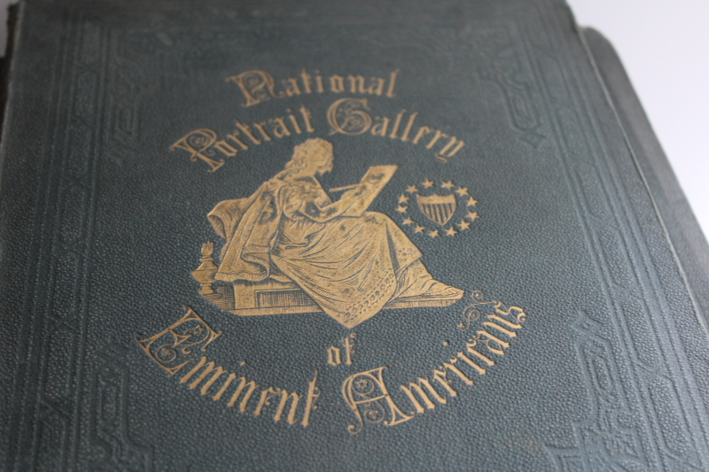 photo of 1860s Eminent Americans w/ portraits, six large volumes complete set Victorian antique books  #16