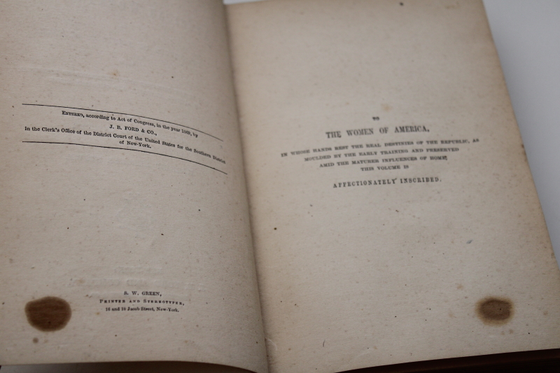 photo of 1860s book American Womans Home Harriet Beecher Stowe Domestic science home economics Victorian housekeeping #13