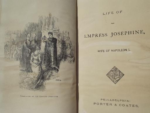 photo of 1870 Life of Empress Josephine, antique  Alta edition book w/ old gold #2