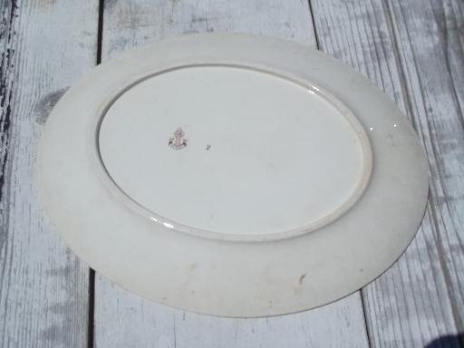 photo of 1870s Indus brown transferware meat platter, antique Ridgway china #4