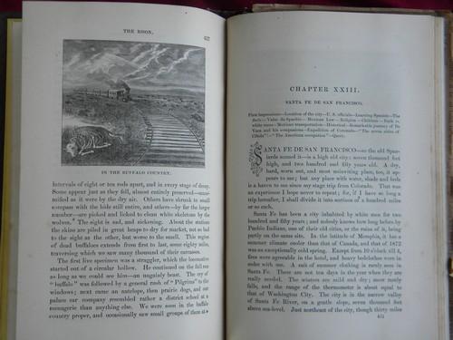 photo of 1870s book salesman's sample western frontier stories, engravings #3