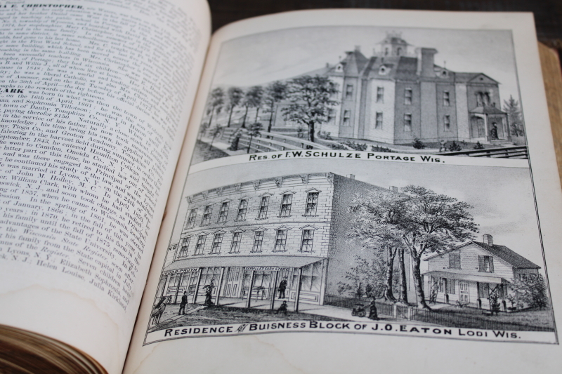 photo of 1880 book History of Columbia County Wisconsin early settlement & local historical people of the area  #7