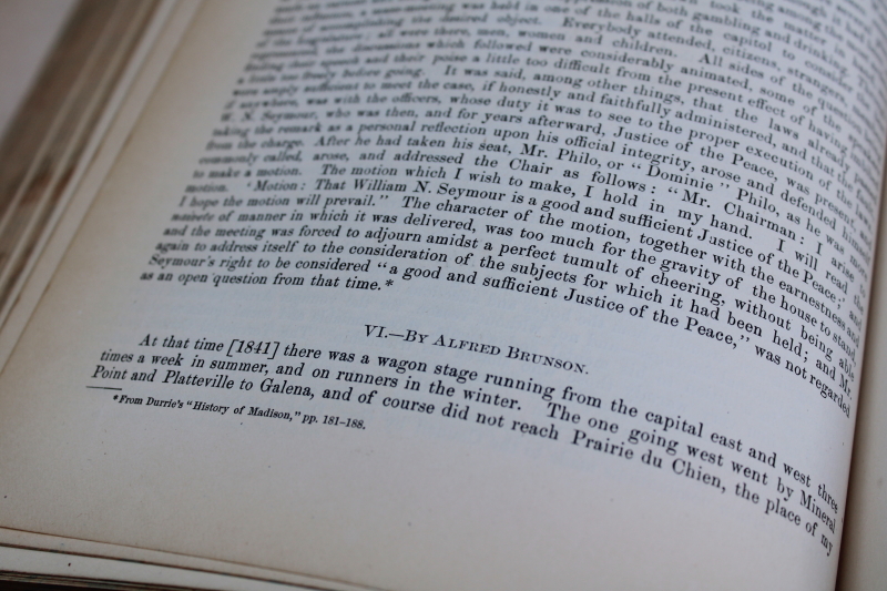 photo of 1880 book History of Dane County Wisconsin early settlement & local people of the Madison area  #15