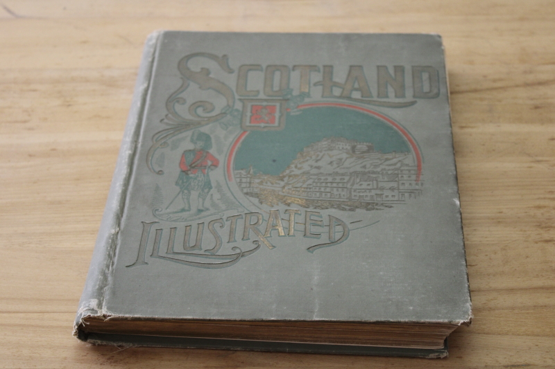 photo of 1880s antique book, Scotland illustrated with engravings, Scots scenic & historical landmarks #1