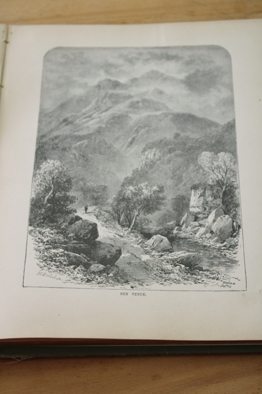 photo of 1880s antique book, Scotland illustrated with engravings, Scots scenic & historical landmarks #3