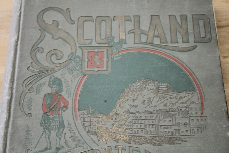 photo of 1880s antique book, Scotland illustrated with engravings, Scots scenic & historical landmarks #4