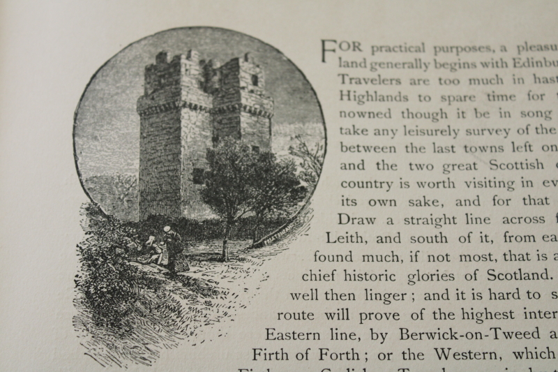 photo of 1880s antique book, Scotland illustrated with engravings, Scots scenic & historical landmarks #10