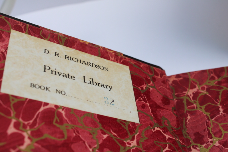 photo of 1880s antique books The Great Republic complete set red marbled covers leather bound 4 volumes  #6