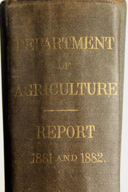 photo of 1881 US Department of Agriculture yearbook, vintage USDA farm year book  #3