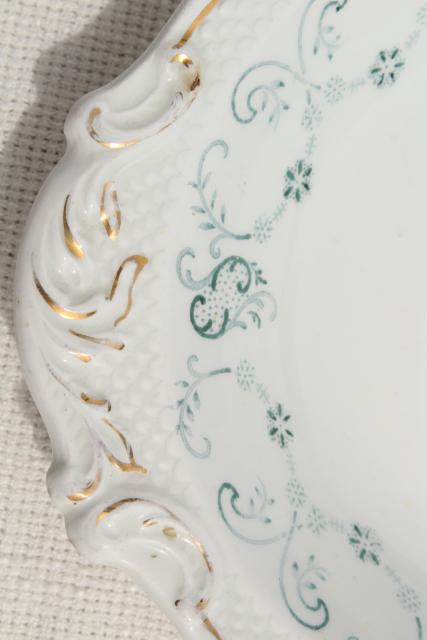 photo of 1890s antique English transferware platter or tray, Grindley England ironstone semi-porcelain #2