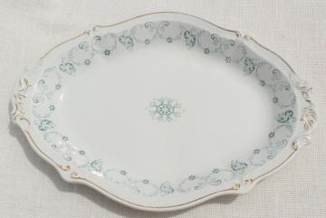 catalog photo of 1890s antique English transferware platter or tray, Grindley England ironstone semi-porcelain