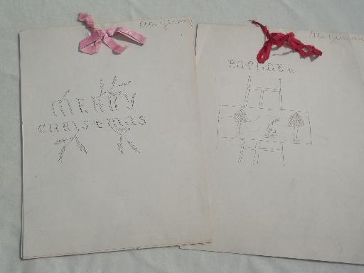 photo of 1890s schoolgirl's old letters & school compositions, hand written in ink #1