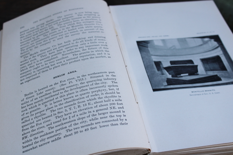 photo of 1896 Building & Ornamental Stones, 1901 Clays & Clay Industries of Wisconsin, antique books Wisconsin regional products  #6