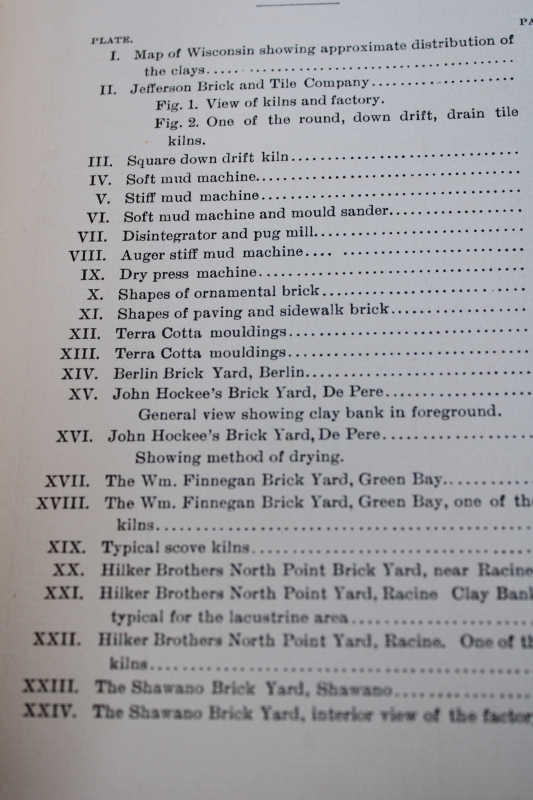 photo of 1896 Building & Ornamental Stones, 1901 Clays & Clay Industries of Wisconsin, antique books Wisconsin regional products  #12