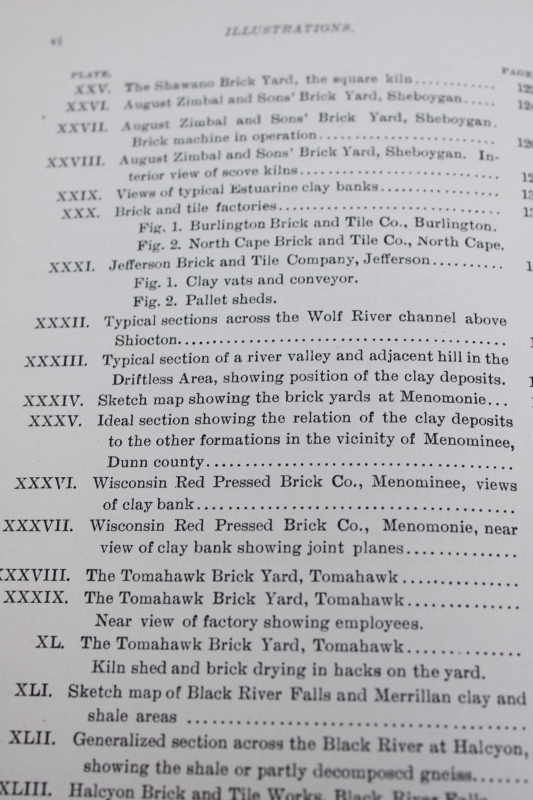 photo of 1896 Building & Ornamental Stones, 1901 Clays & Clay Industries of Wisconsin, antique books Wisconsin regional products  #13