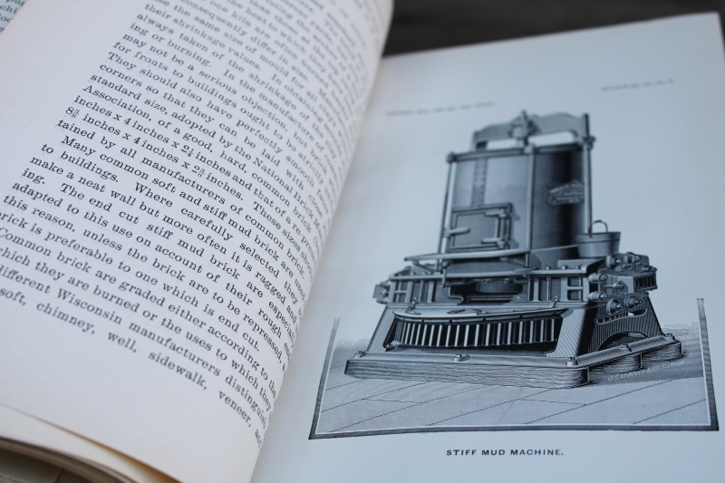 photo of 1896 Building & Ornamental Stones, 1901 Clays & Clay Industries of Wisconsin, antique books Wisconsin regional products  #16