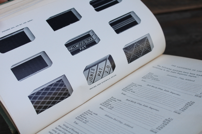 photo of 1896 Building & Ornamental Stones, 1901 Clays & Clay Industries of Wisconsin, antique books Wisconsin regional products  #17