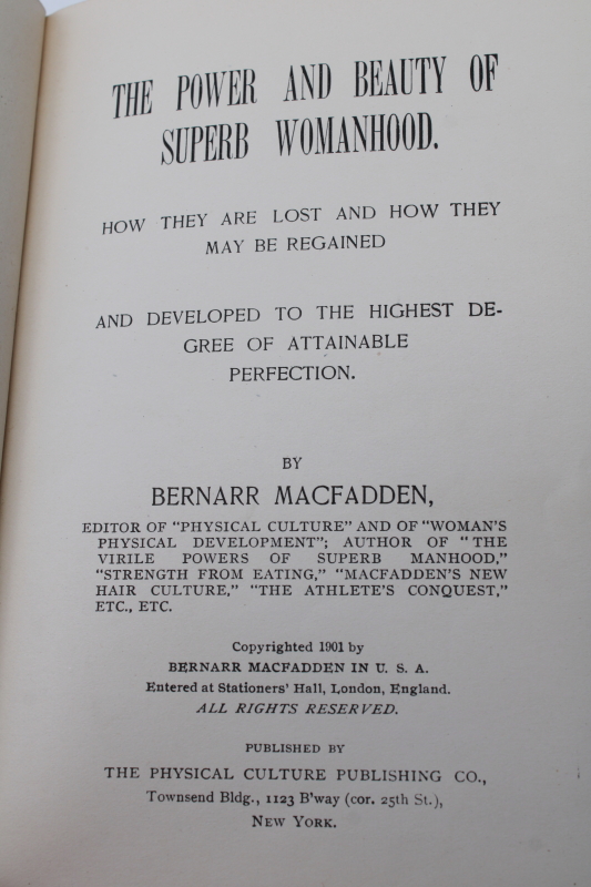 photo of 1901 vintage Physical Culture of Woman, antique book exercises health natural female beauty & strength #1