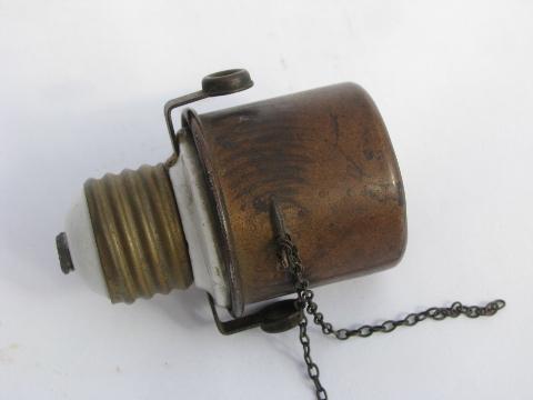 photo of 1908 antique early electric vintage light socket adaptor w/mica base #2