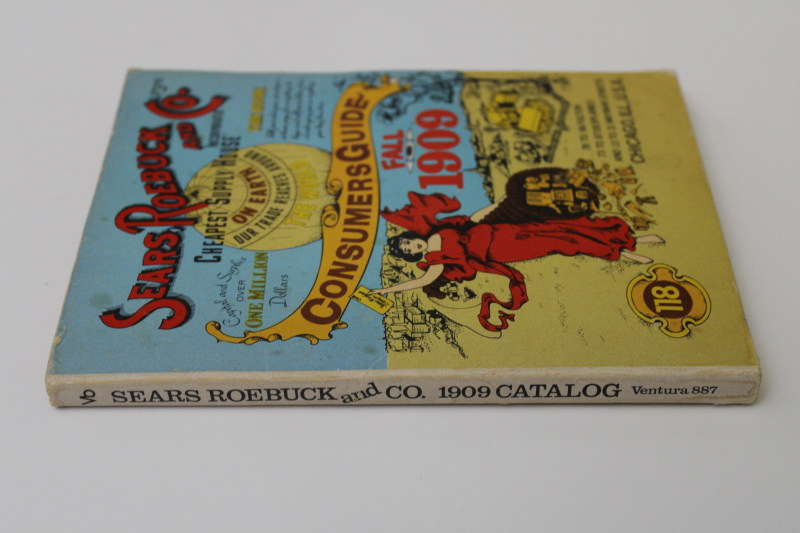 photo of 1909 Sears catalog reprint, 1970s vintage reproduction small paperback book  #2