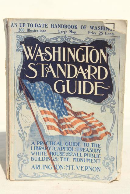 photo of 1910 Washington DC map & guidebook, antique vintage advertising & area photos #1