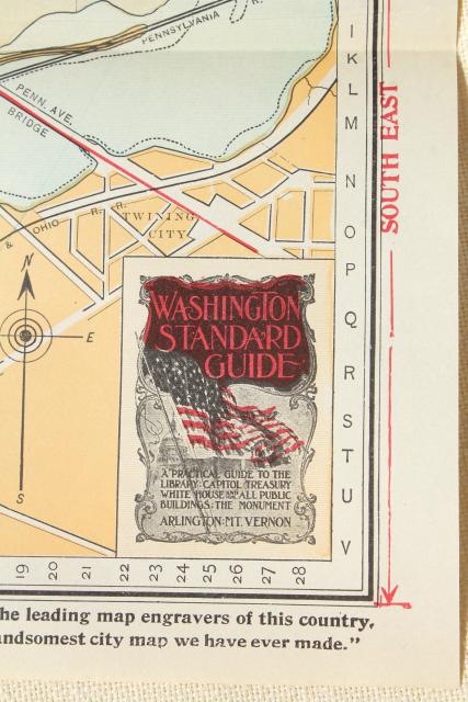 photo of 1910 Washington DC map & guidebook, antique vintage advertising & area photos #8