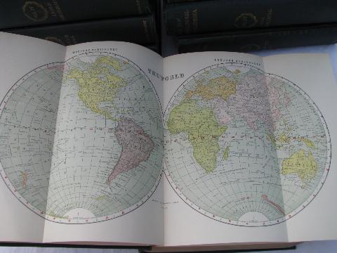 photo of 1911 University Press - Cambridge, New International Encyclopedia, 22 volumes, color plates, maps #3