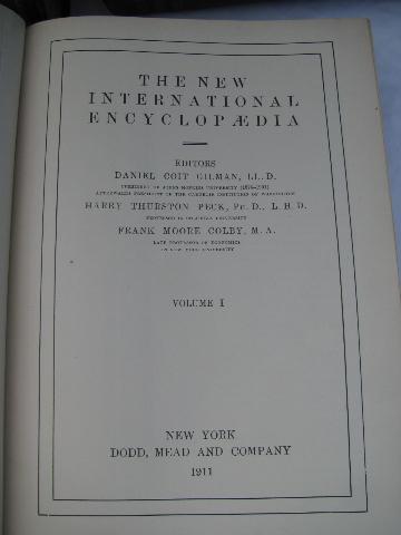 photo of 1911 University Press - Cambridge, New International Encyclopedia, 22 volumes, color plates, maps #4