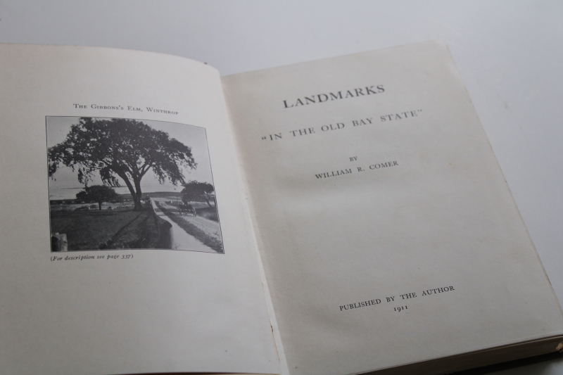 photo of 1911 vintage book Massachusetts Landmarks Old Bay State, antique photos historic buildings #2